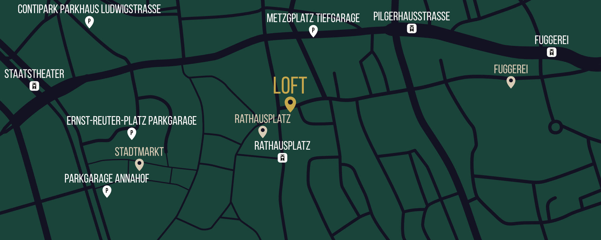 LOFT - Stadtkarte Augsburg - Standort vom Studio